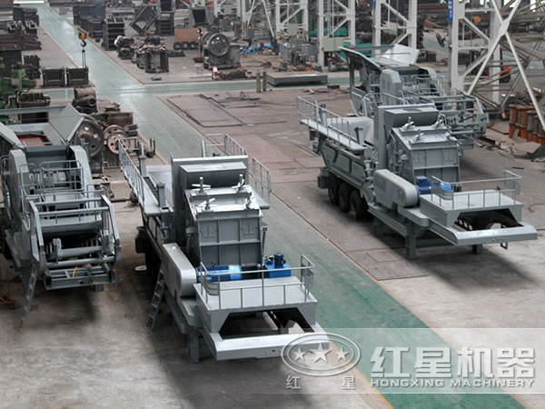 移動式制砂機(jī)生產(chǎn)車間 移動式制砂機(jī)生產(chǎn)車間
