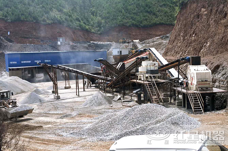 新型干法制砂生產(chǎn)線，破碎硬度較小的物料